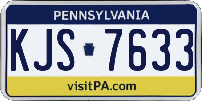 PA license plate KJS7633