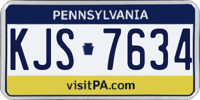 PA license plate KJS7634