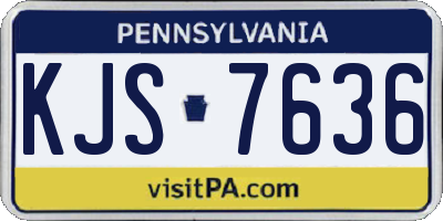 PA license plate KJS7636