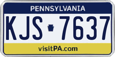 PA license plate KJS7637