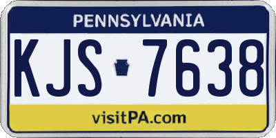 PA license plate KJS7638