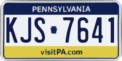 PA license plate KJS7641