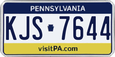 PA license plate KJS7644