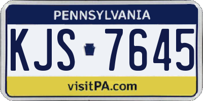 PA license plate KJS7645