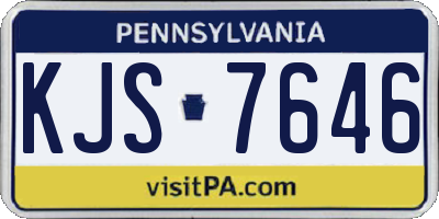 PA license plate KJS7646