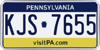 PA license plate KJS7655