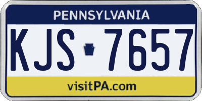 PA license plate KJS7657