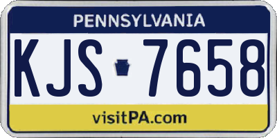 PA license plate KJS7658