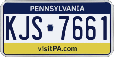 PA license plate KJS7661