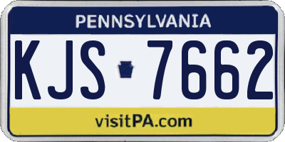 PA license plate KJS7662