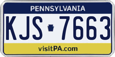 PA license plate KJS7663