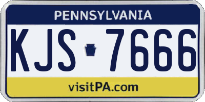 PA license plate KJS7666