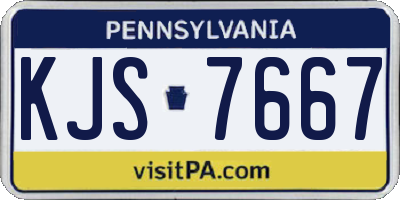 PA license plate KJS7667