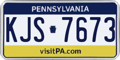 PA license plate KJS7673