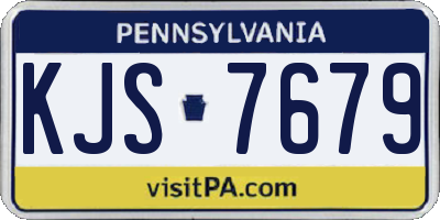 PA license plate KJS7679