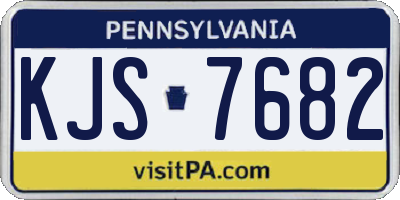 PA license plate KJS7682