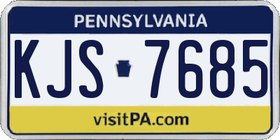 PA license plate KJS7685