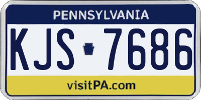 PA license plate KJS7686