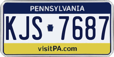 PA license plate KJS7687