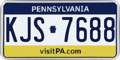 PA license plate KJS7688
