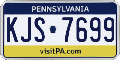 PA license plate KJS7699