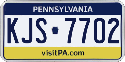 PA license plate KJS7702