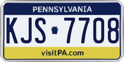 PA license plate KJS7708