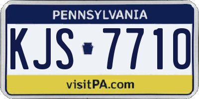 PA license plate KJS7710