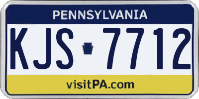 PA license plate KJS7712