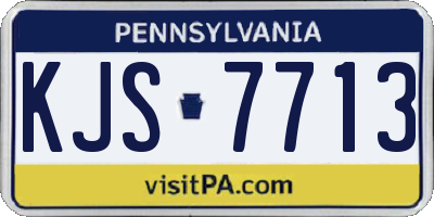 PA license plate KJS7713