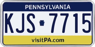 PA license plate KJS7715