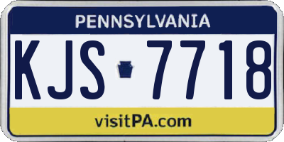 PA license plate KJS7718