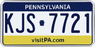 PA license plate KJS7721