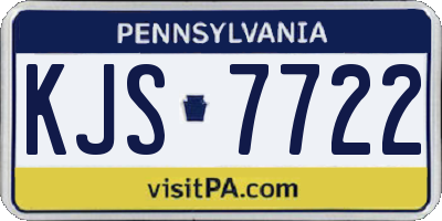 PA license plate KJS7722