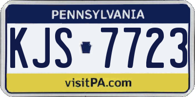 PA license plate KJS7723