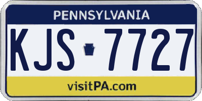 PA license plate KJS7727