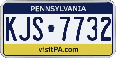 PA license plate KJS7732