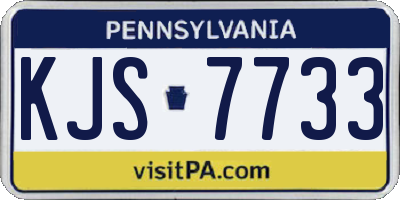 PA license plate KJS7733