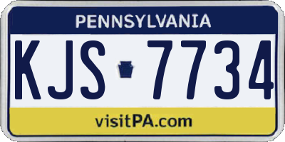 PA license plate KJS7734
