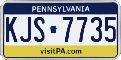 PA license plate KJS7735