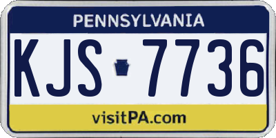 PA license plate KJS7736