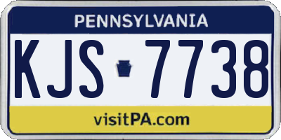 PA license plate KJS7738