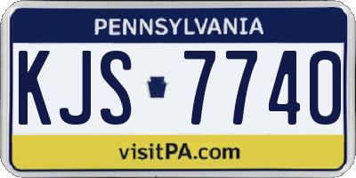 PA license plate KJS7740
