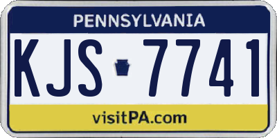 PA license plate KJS7741