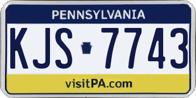 PA license plate KJS7743