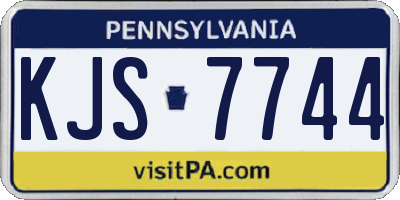PA license plate KJS7744