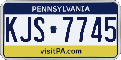 PA license plate KJS7745