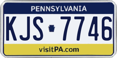 PA license plate KJS7746