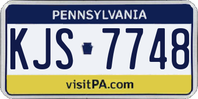 PA license plate KJS7748