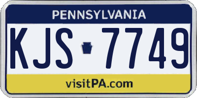 PA license plate KJS7749